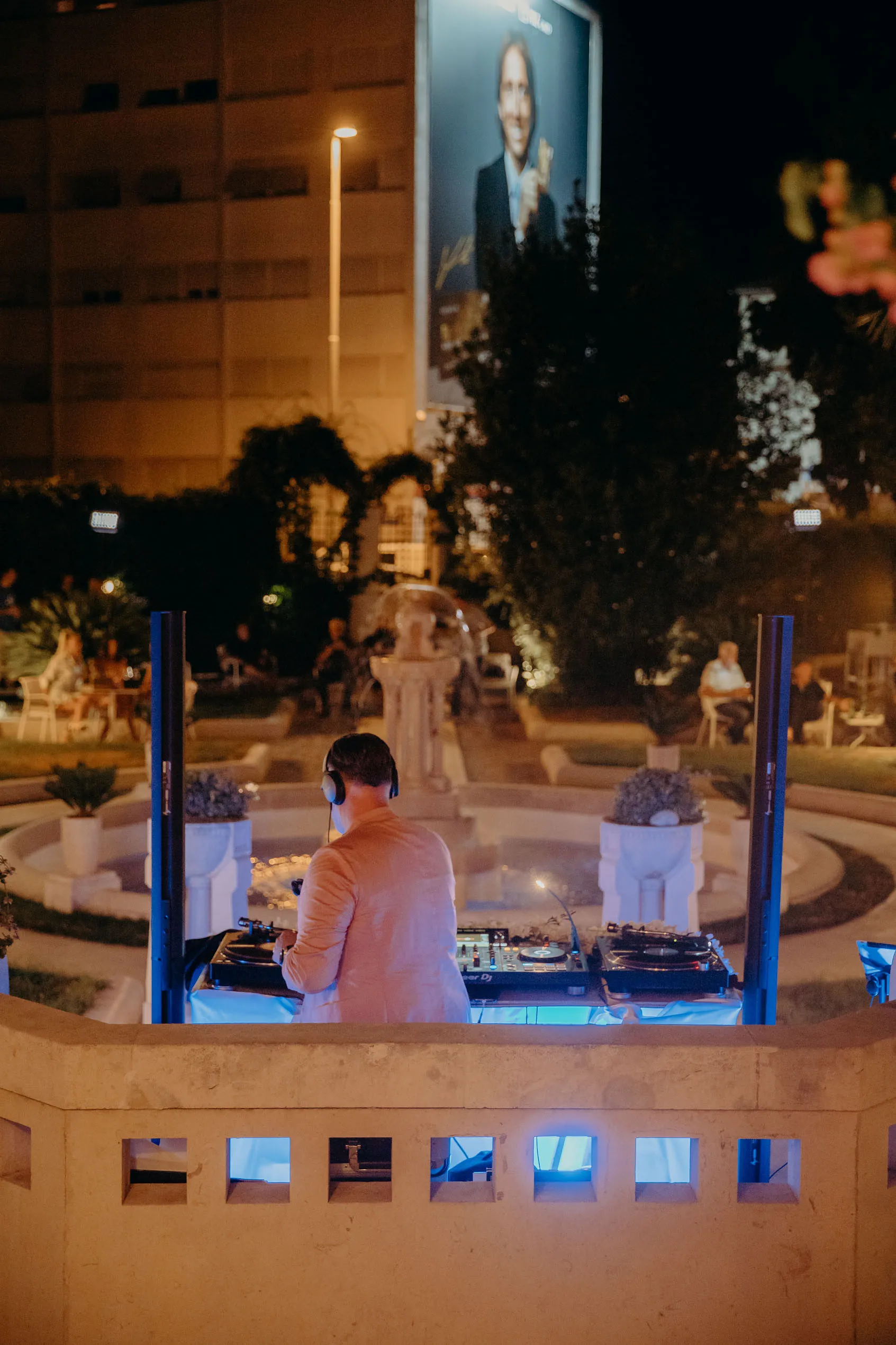 DJ performing at an outdoor fashion show event in Split — Cosmic Production Croatia